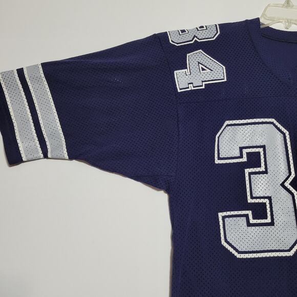 Sand Knit Macgregor Dallas Cowboys Hershel Walker #34 NFL Football Jersey Large - Picture 6 of 14